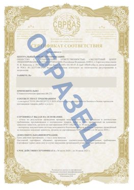 Образец Сертификат СТО 01.064.00220722.2-2020 Белореченск Сертификат СТО 01.064.00220722.2-2020 